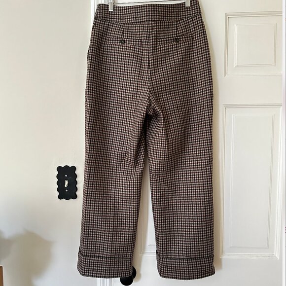 Sezane Damon Trousers, Check Print - Picture 5 of 8